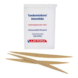 ZAHNHÖLZER Lactona Intersticks mint dvostrani, 100 kom