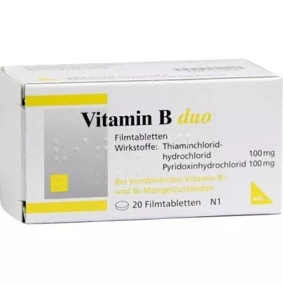 VITAMIN B DUO filmom obložene tablete, 20 kom