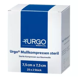 URGO MULLKOMPRESSEN 7,5x7,5 cm sterilni, 25X2 kom