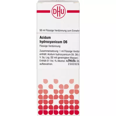 ACIDUM HYDROCYANICUM D 6 Razrjeđenje, 50 ml