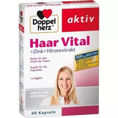 DOPPELHERZ Hair Vital + Cink + Ekstrakt prosa kapsule, 60 kom