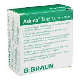 ASKINA Samoljepljiva traka Pfl.unelast.2,5 cmx10 m bijela, 1 kom