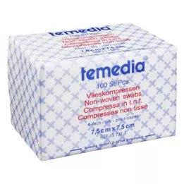 VLIESKOMPRESSEN 7,5x7,5 cm nesterilno 4-slojno, 100 kom