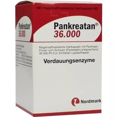 PANKREATAN 36.000 gastrorezistentnih tvrdih kapsula, 100 komada