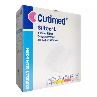 Cutimed Siltec L pjenasti oblog 10x10 cm dü.san.haf., 12 kom
