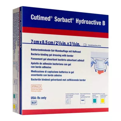 Cutimed Sorbact Hydroactive B Gel-V.7x8.5 cm ljepljivi, 12 kom