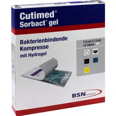 Cutimed Sorbact gel komprese 7,5x7,5 cm, 12 kom