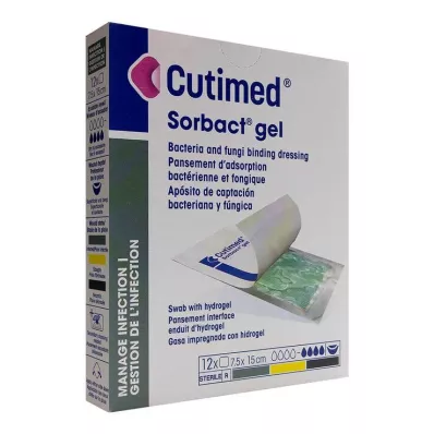 Cutimed Sorbact Gel komprese 7,5x15 cm, 12 kom