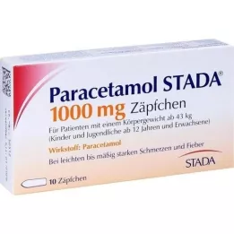 PARACETAMOL STADA 1000 mg čepići, 10 kom