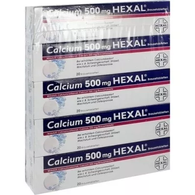 CALCIUM 500 HEXAL šumećih tableta, 100 kom