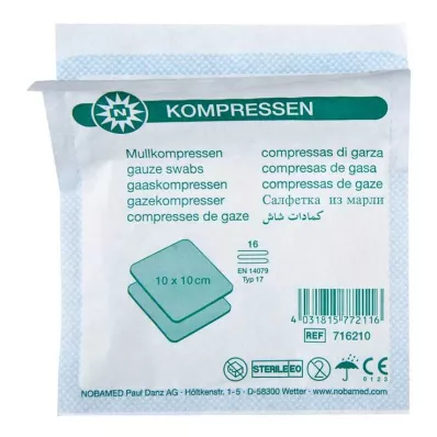 Komprese od gaze 10x10cm 16-fa, 35X2 kom