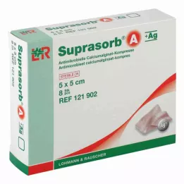 SUPRASORB A+Ag Antimik.Cal.Alginat Kompr.5x5 cm, 8 kom