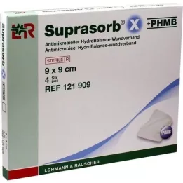 SUPRASORB X+PHMB HydroBalance obloga za rane 9x9 cm, 4 kom