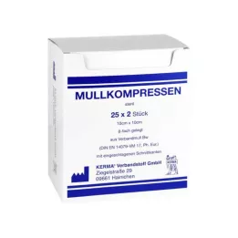 MULLKOMPRESSEN 10x10 cm sterilni 8-slojni BW, 25X2 kom