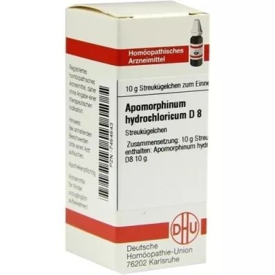 APOMORPHINUM HYDROCHLORICUM D 8 globula, 10 g