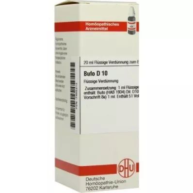BUFO D 10 razrjeđenje, 20 ml