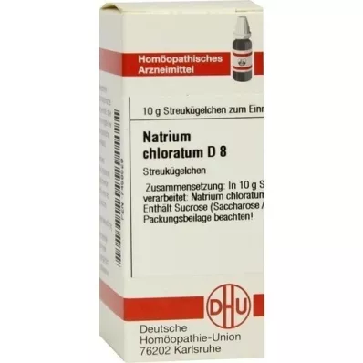 NATRIUM CHLORATUM D 8 globula, 10 g