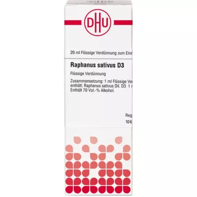 RAPHANUS SATIVUS D 3 razrjeđenje, 20 ml