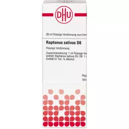 RAPHANUS SATIVUS D 6 Razrjeđenje, 20 ml