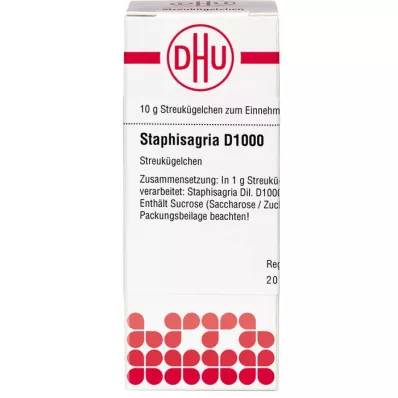 STAPHISAGRIA D 1000 globula, 10 g