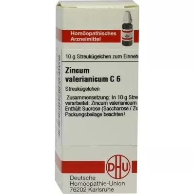 ZINCUM VALERIANICUM C 6 globula, 10 g