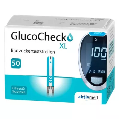 GlucoCheck XL trake za mjerenje šećera u krvi, 50 kom