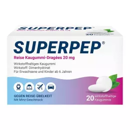 SUPERPEP Putne žvakaće gume dražeje 20 mg, 20 kom