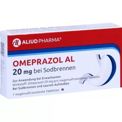 OMEPRAZOL AL 20 mg b.Sodbr.tablete za želučani sok, 7 kom