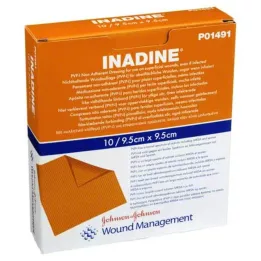 INADINE Mast gaza m. PVP Jod. 9,5x9,5cm, 10 kom