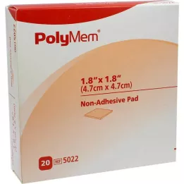 POLYMEM Jastučić za rane n.ljepljivi 5x5 cm, 20 kom