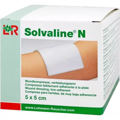 SOLVALINE N komprese 5x5 cm sterilne, 25 kom