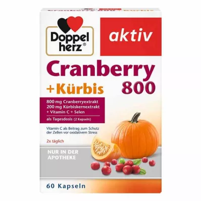 DOPPELHERZ Brusnica + bundeva kapsule, 60 kom