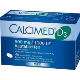 CALCIMED D3 500 mg/1000 IU tablete za žvakanje, 48 kom