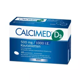 CALCIMED D3 500 mg/1000 IU tablete za žvakanje, 48 kom