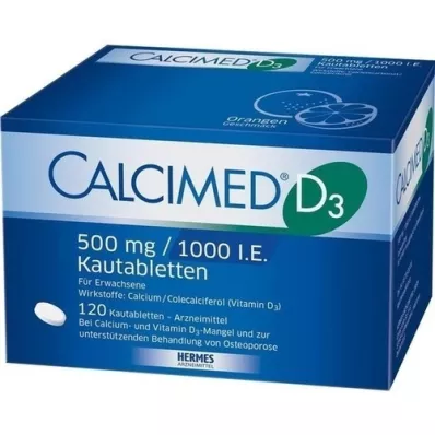 CALCIMED D3 500 mg/1000 IU tablete za žvakanje, 120 kom