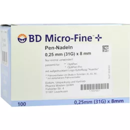 BD MICRO-FINE+ 8 igala za olovke 0,25x8 mm, 100 kom