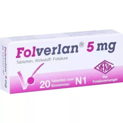 FOLVERLAN 5 mg tablete, 20 kom