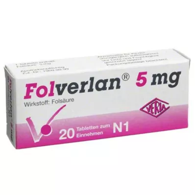 FOLVERLAN 5 mg tablete, 20 kom