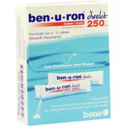 Ben-U-Ron direct 250 mg granule jagoda/vanilija, 10 kom