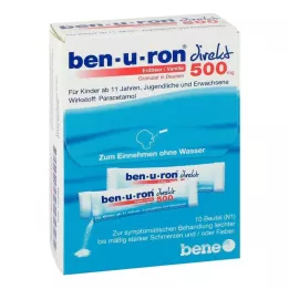 Ben-U-Ron direct 500 mg granule jagoda/vanilija, 10 kom