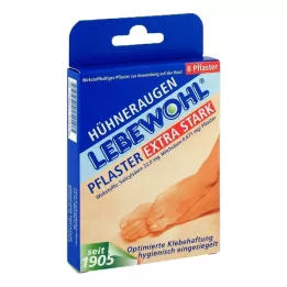LEBEWOHL Flasteri za kukuruz ekstra jaki, 8 kom