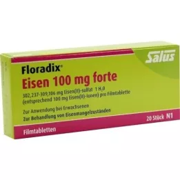 FLORADIX Željezo 100 mg forte filmom obložene tablete, 20 kom