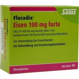 FLORADIX Željezo 100 mg forte filmom obložene tablete, 100 kom