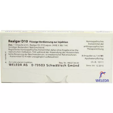 Realgar D 10 ampula, 8X1 ml Realgar D 10 ampula, 8X1 ml