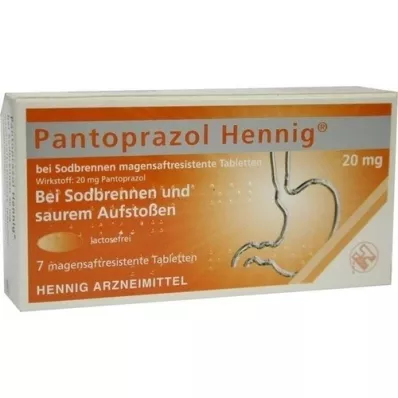 PANTOPRAZOL Hennig b. Žgaravica 20 mg msr.Tablica, 7 kom