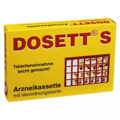 DOSETT S kaseta za lijekove crvena, 1 kom