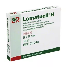 LOMATUELL H mast tila 5x5 cm sterilna, 10 kom