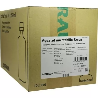 AQUA AD injectabilia Ecoflac Plus otopina za infuziju, 10x250 ml