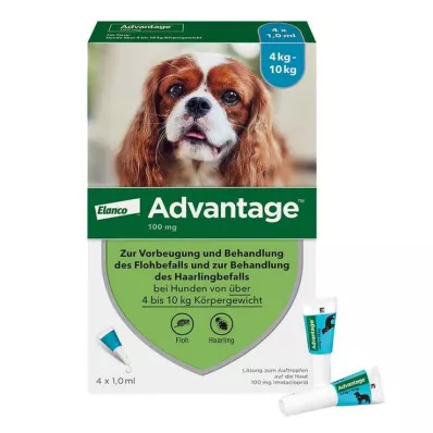 Advantage 100 za pse od 4-10 kg, 4 komada