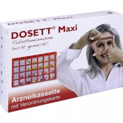 DOSETT Maxi kaseta za lijekove crvena, 1 kom